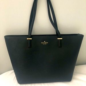 Kate Spade Medium Harmony Cedar Street Black Saffiano Leather Zip Top